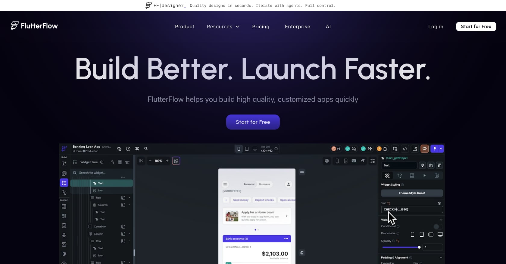FlutterFlow Screenshot