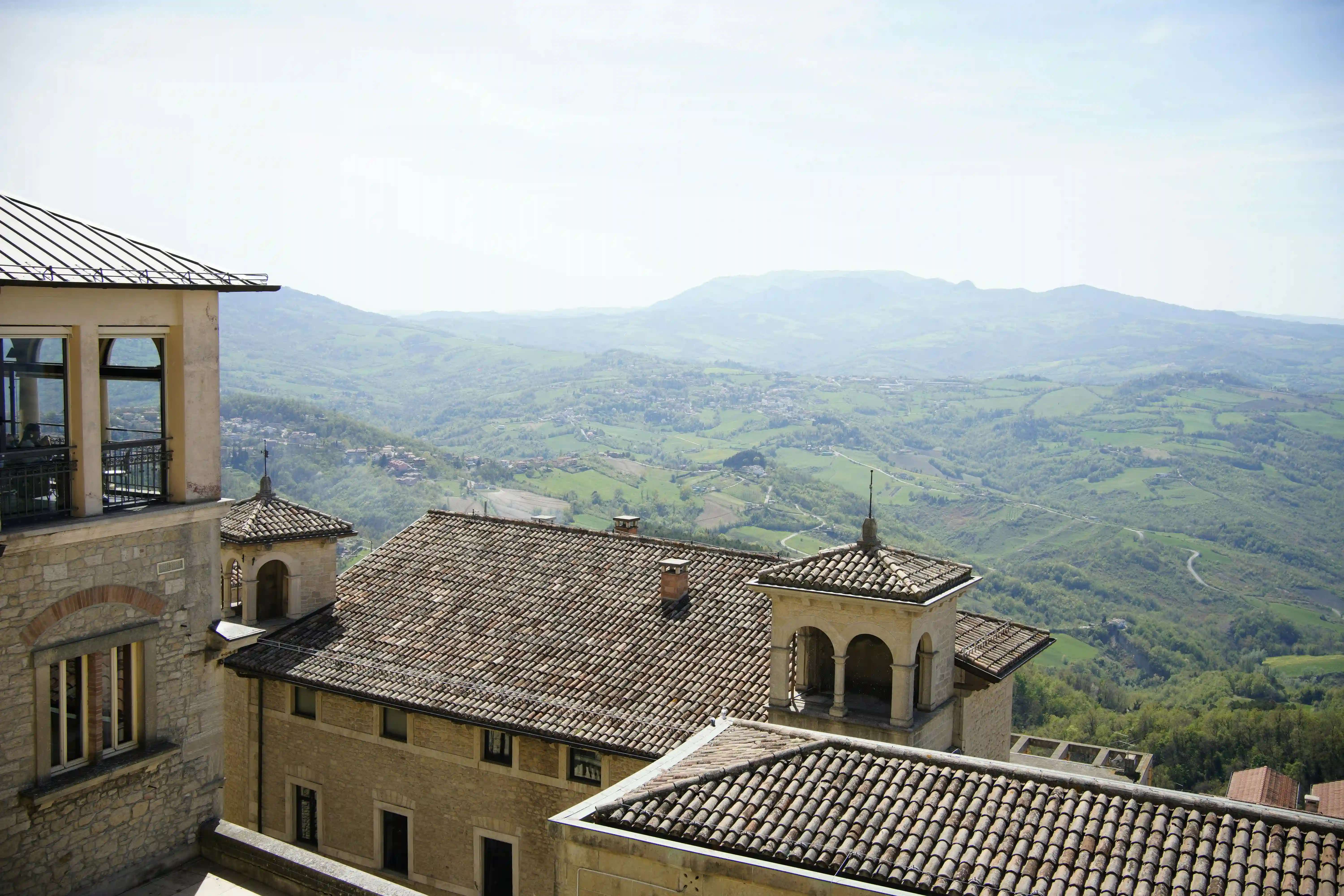 San Marino şehrinin bir görünümü