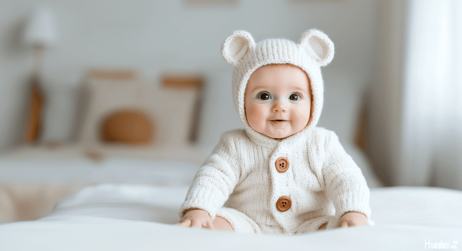 A joyful child striking a playful pose in vibrant denim, symbolizing the dynamic and enriching opportunities in United Nannies’ exceptional network.