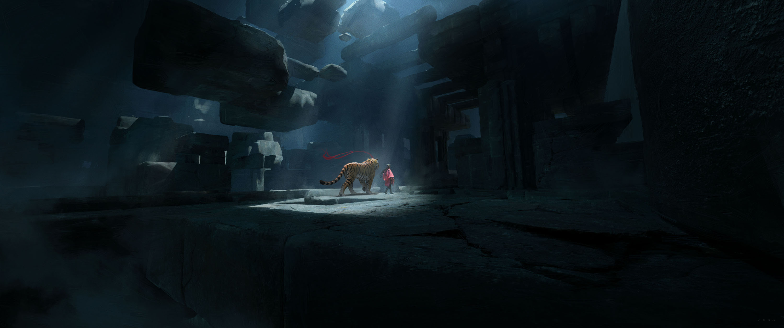 Tigris & Michis concept art – atmospheric environment with spiritual depth