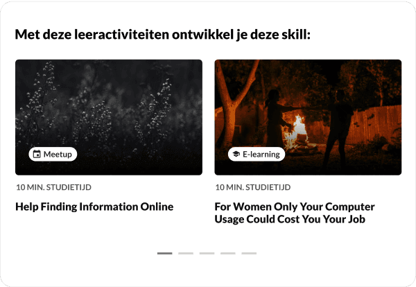 Koppel skills aan leeractiviteiten