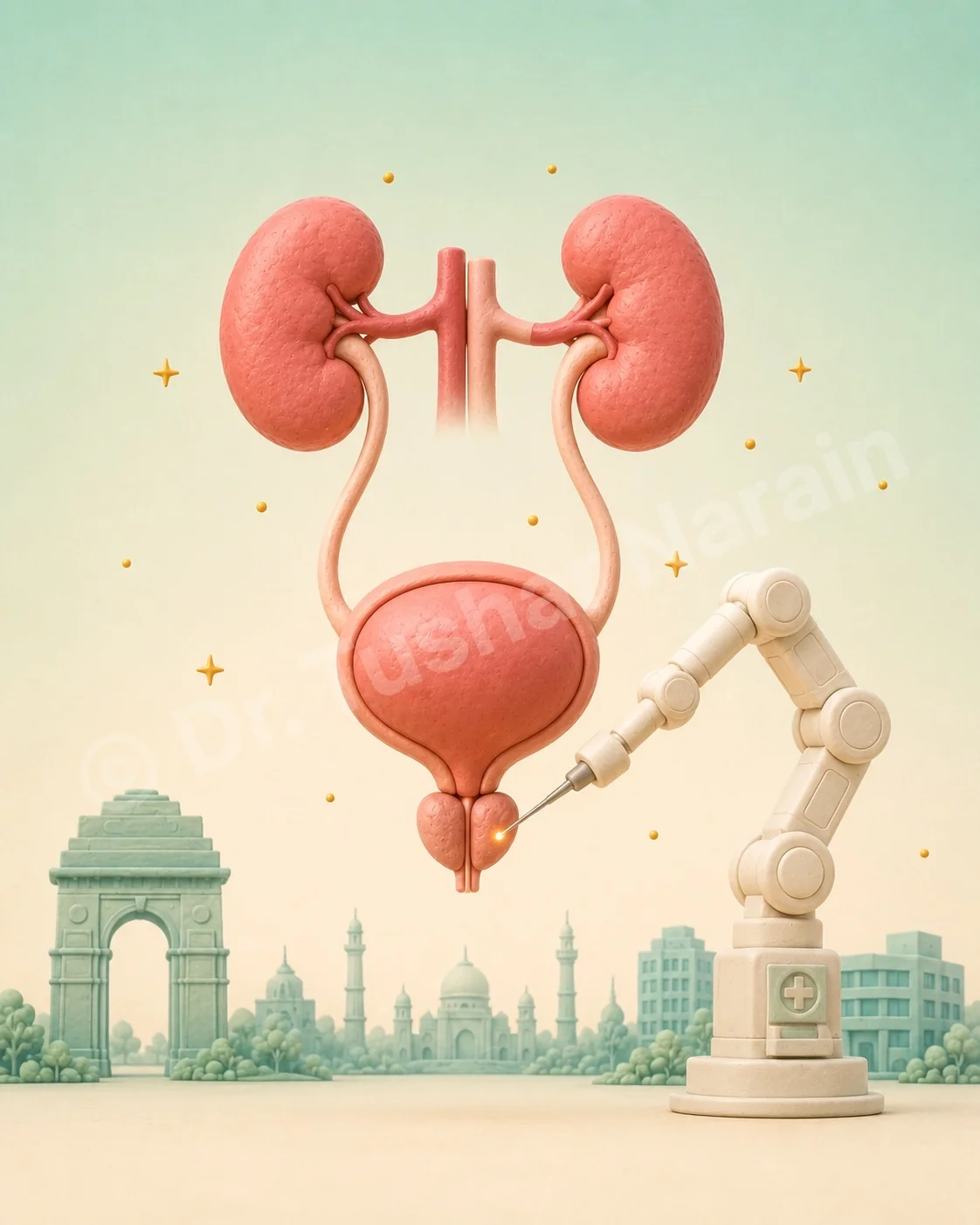 The best urologists in Delhi are sub-specialised - Tushar Narain's robotic uro-oncology covers kidney, bladder, and prostate.