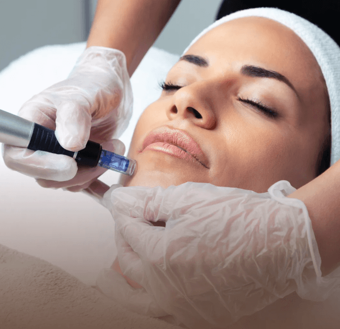 A close-up of hands performing a relaxing massage, with warm golden light illuminating the skin. The scene evokes a sense of relaxation and well-being.