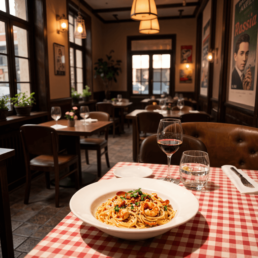 product photography of A bowl of seafood spaghetti