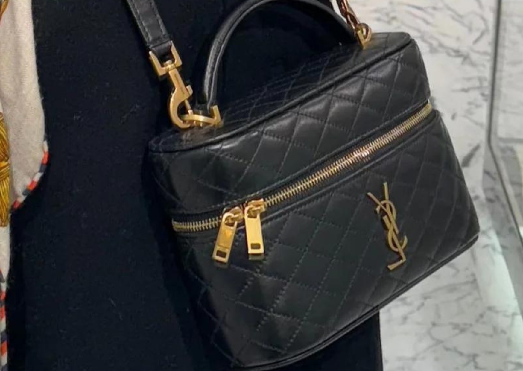 authentic real Saint Laurent, YSL Gaby Vanity Bag, designer luxury bags