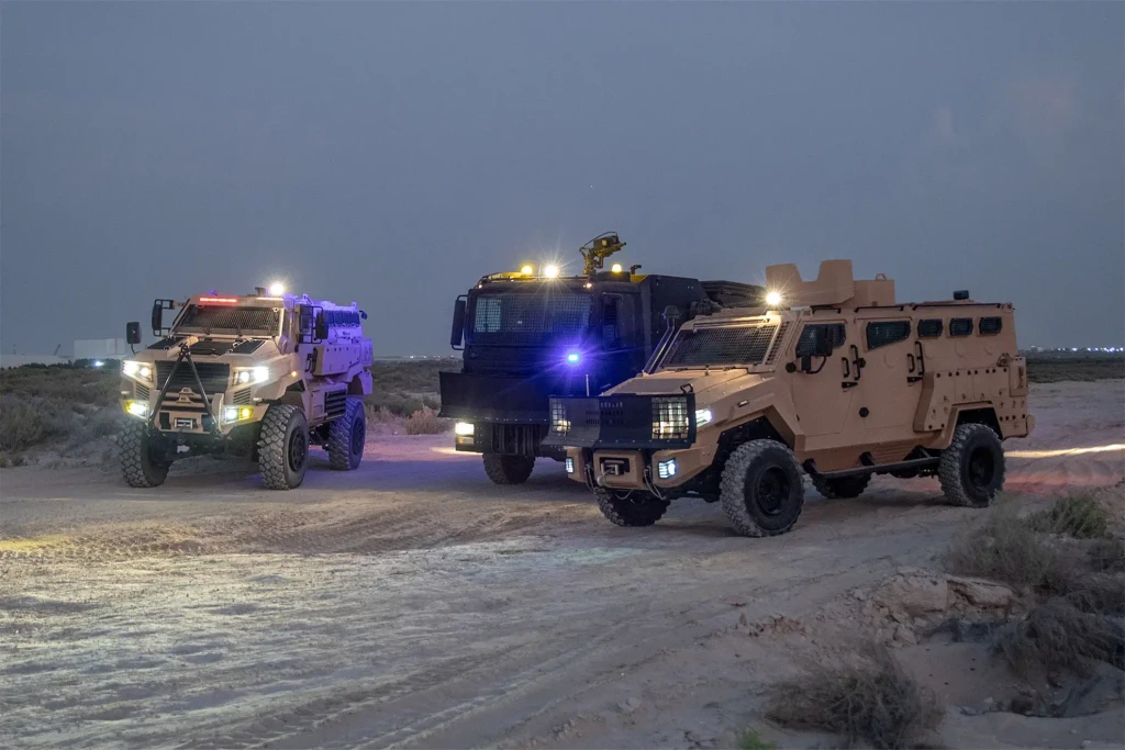 Greyrock's Armored vehicles driving together