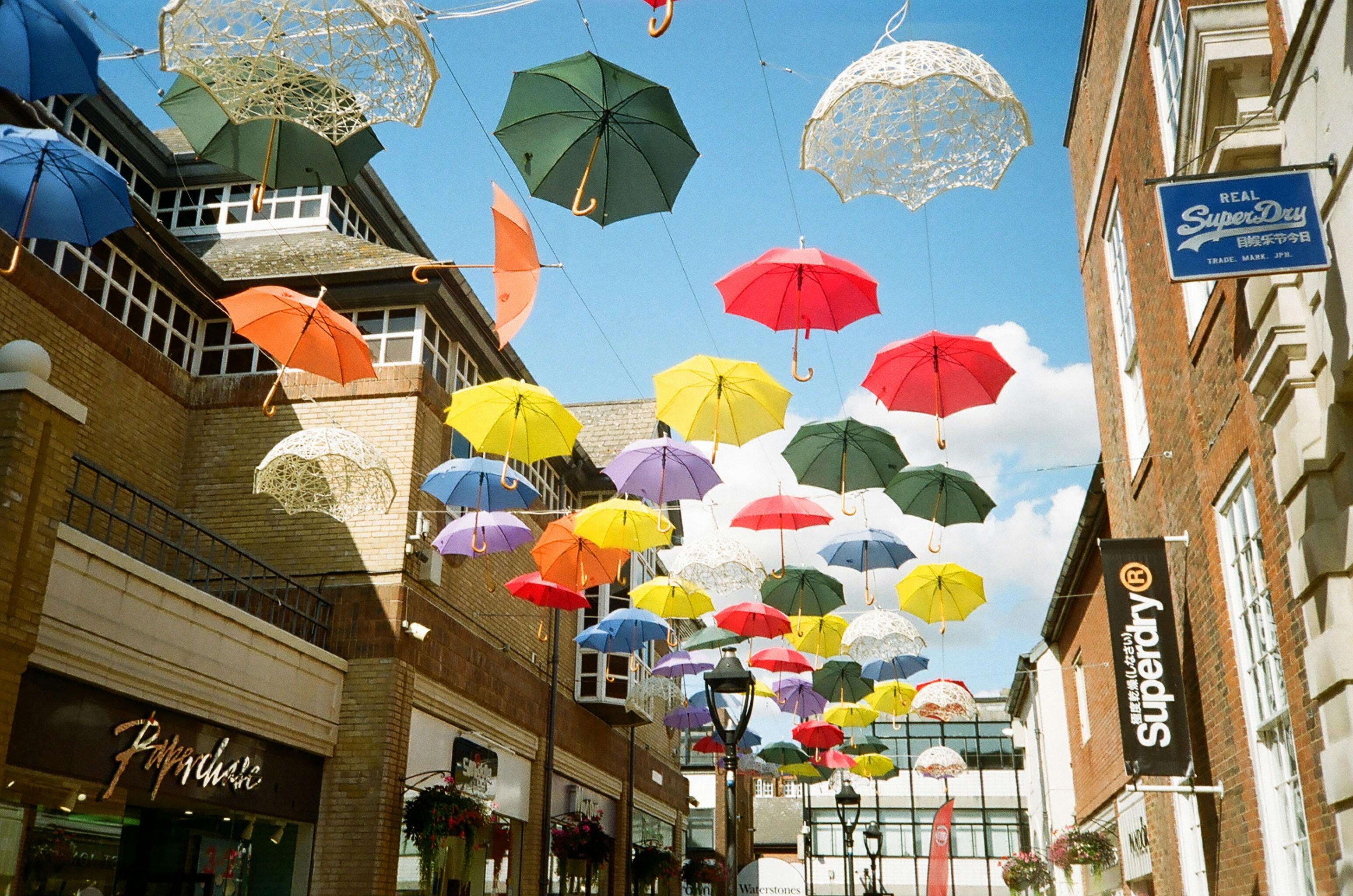 multi-colored umbrellas
