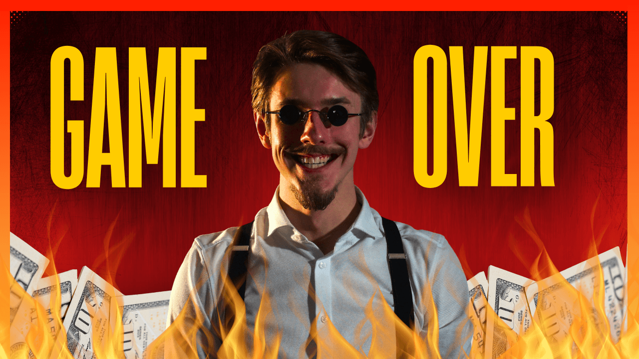 A fantasy fairy figure with wings made of red and pink petals under a full moon