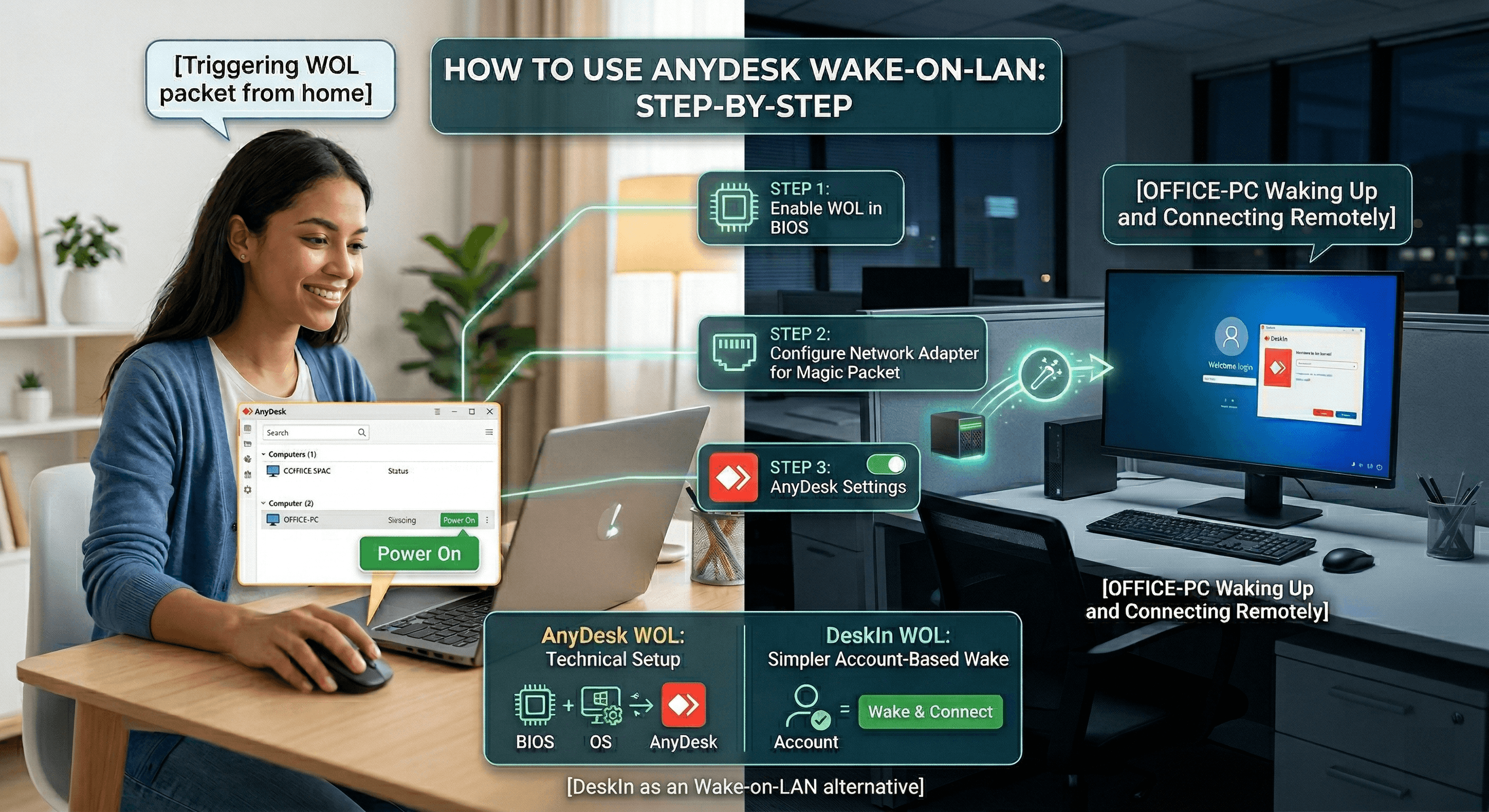 How to Use AnyDesk Wake on LAN to Power On Your Remote PC