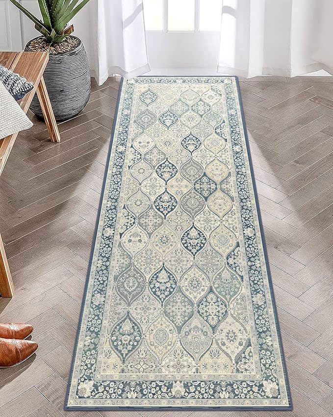 Stylish 2 x 7' runner rug washable that enhances home decor with its premium build and aesthetic.