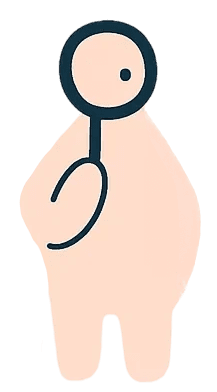 A simplistic, abstract illustration features a pastel-colored AI agent holding a magnifying glass, symbolizing search and discovery.