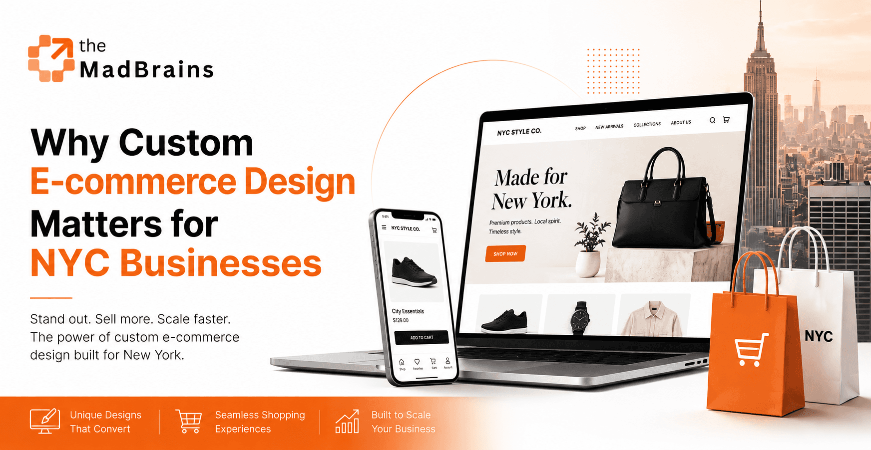 NYC-inspired e-commerce design