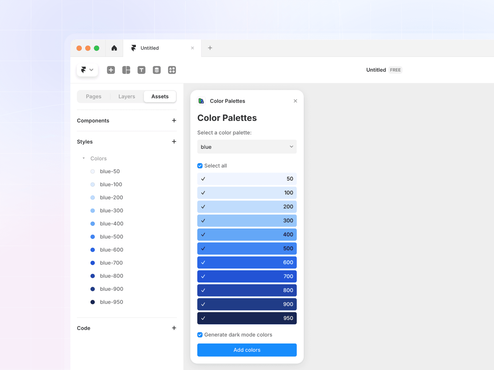 Second thumbnail for Color Palettes Framer plugin