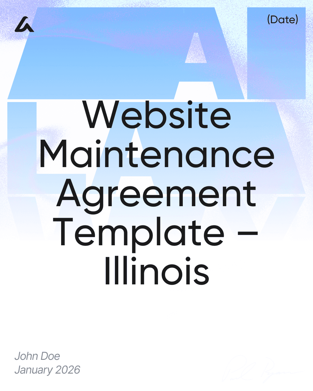 Website Maintenance Agreement Template – Illinois