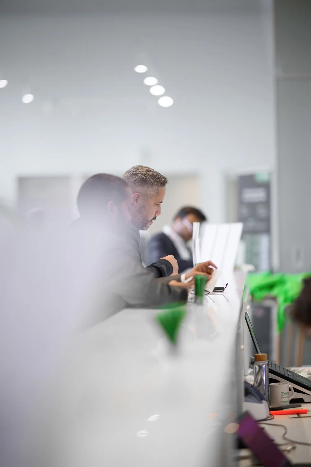 Accueil des participants du séminaire sur le site intencity de Schneider Electric à Grenoble