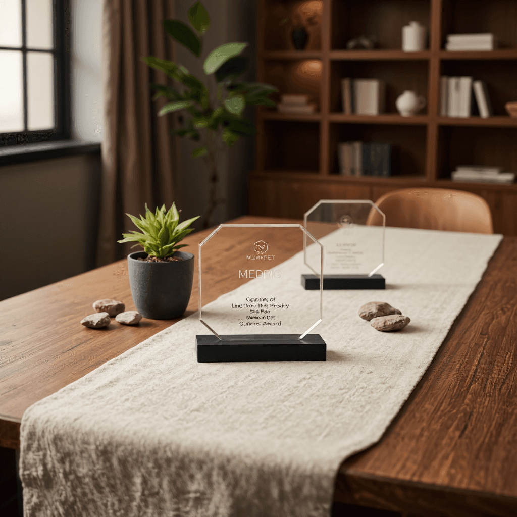 product photography of award