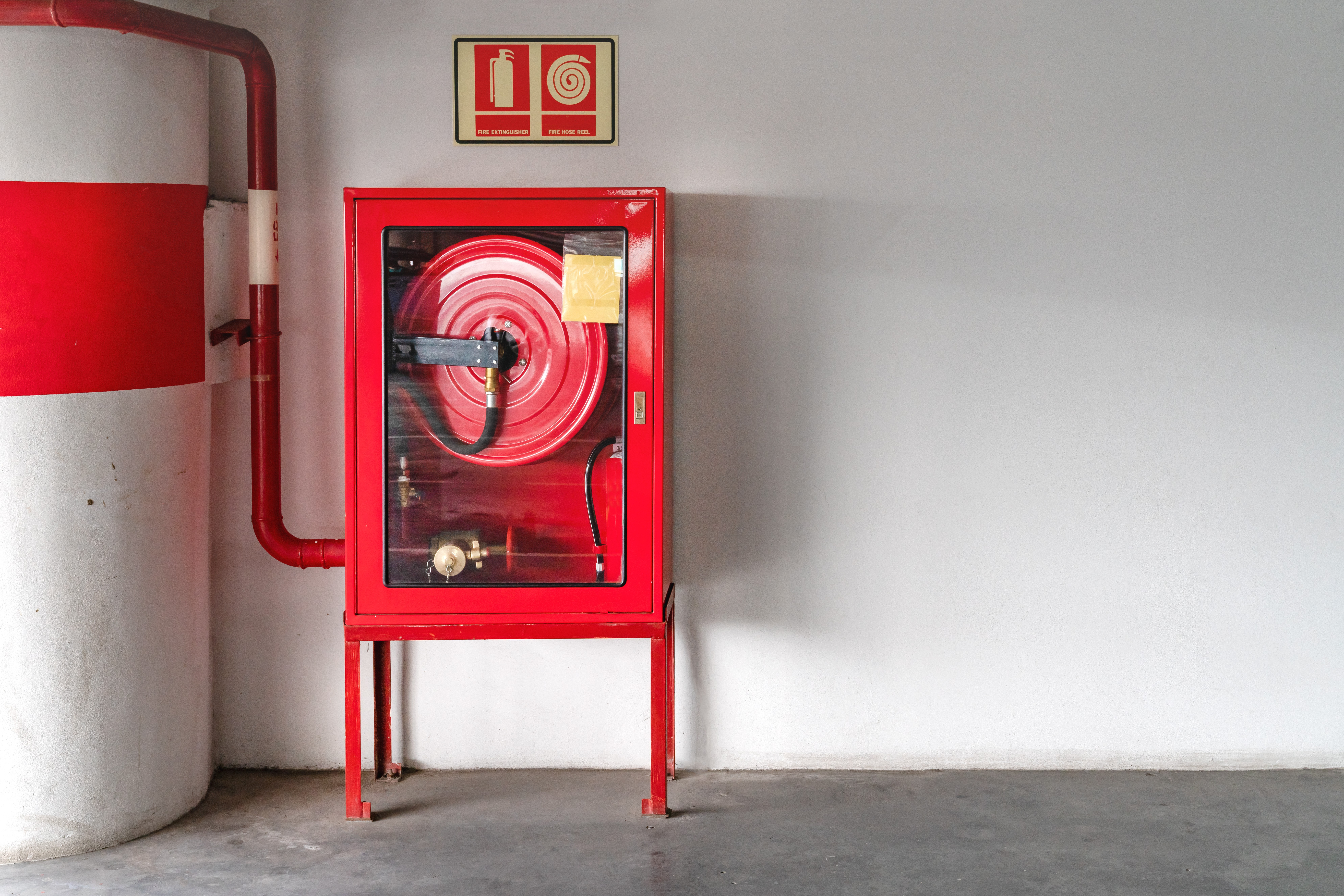 Fire extinguisher equipment.