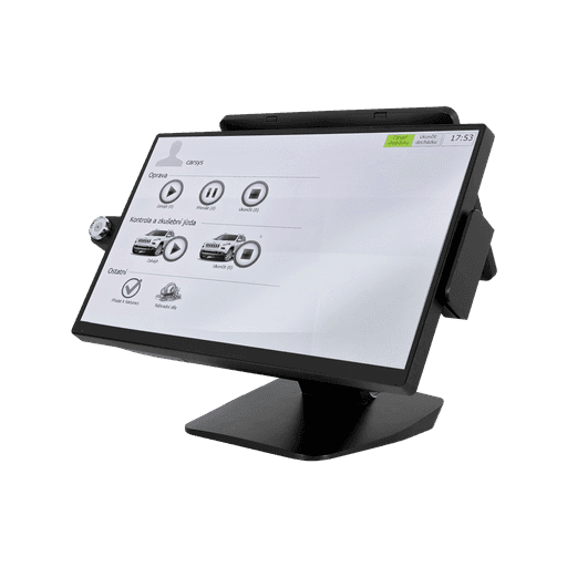 Hlavní menu aplikace na dotykovém počítači