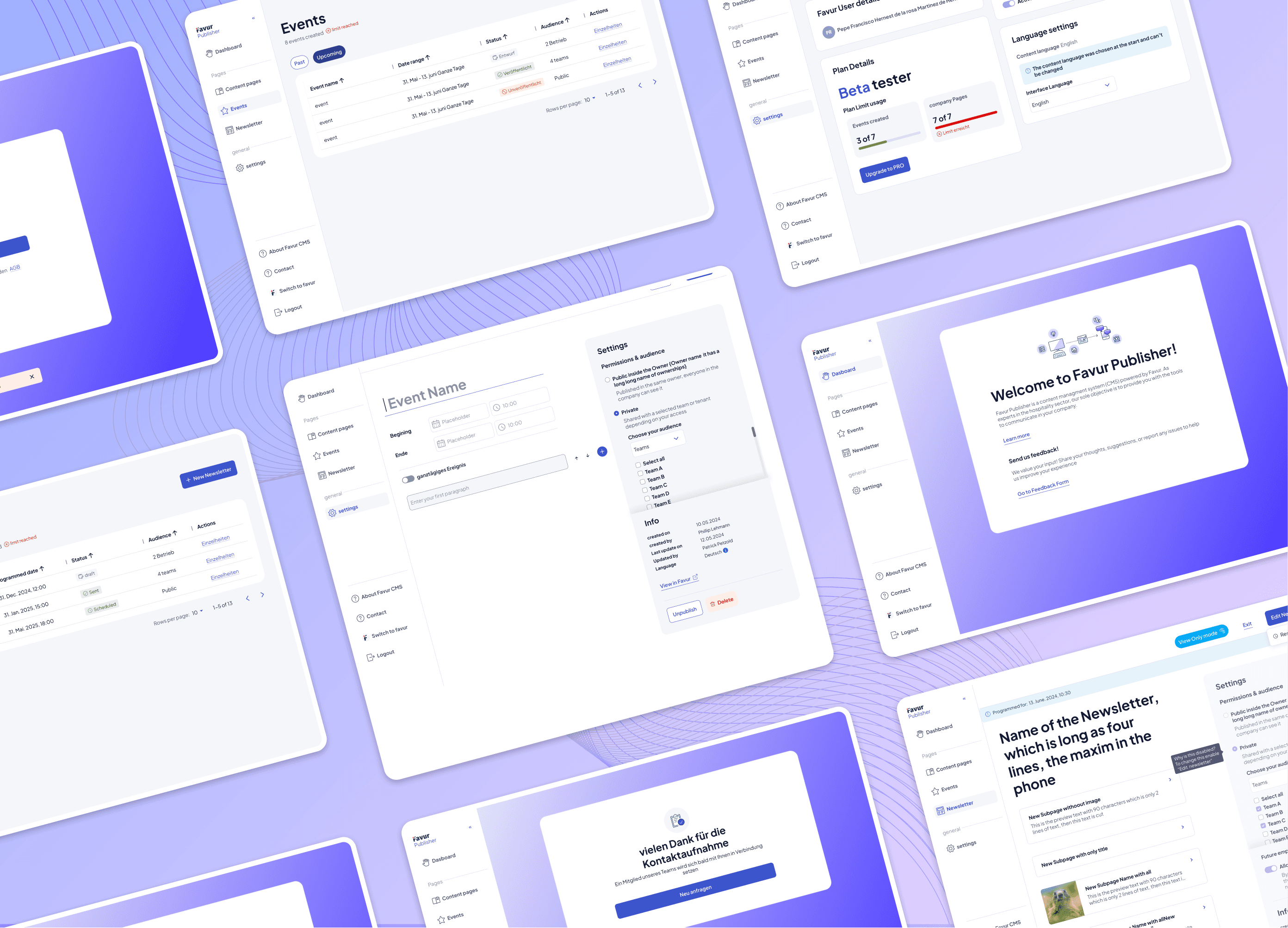 Favur Publisher look an feel