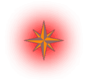 Red Orb with Abstract Gold Details