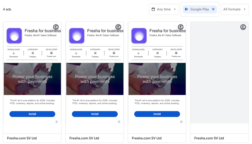 Fresha Google Ads
