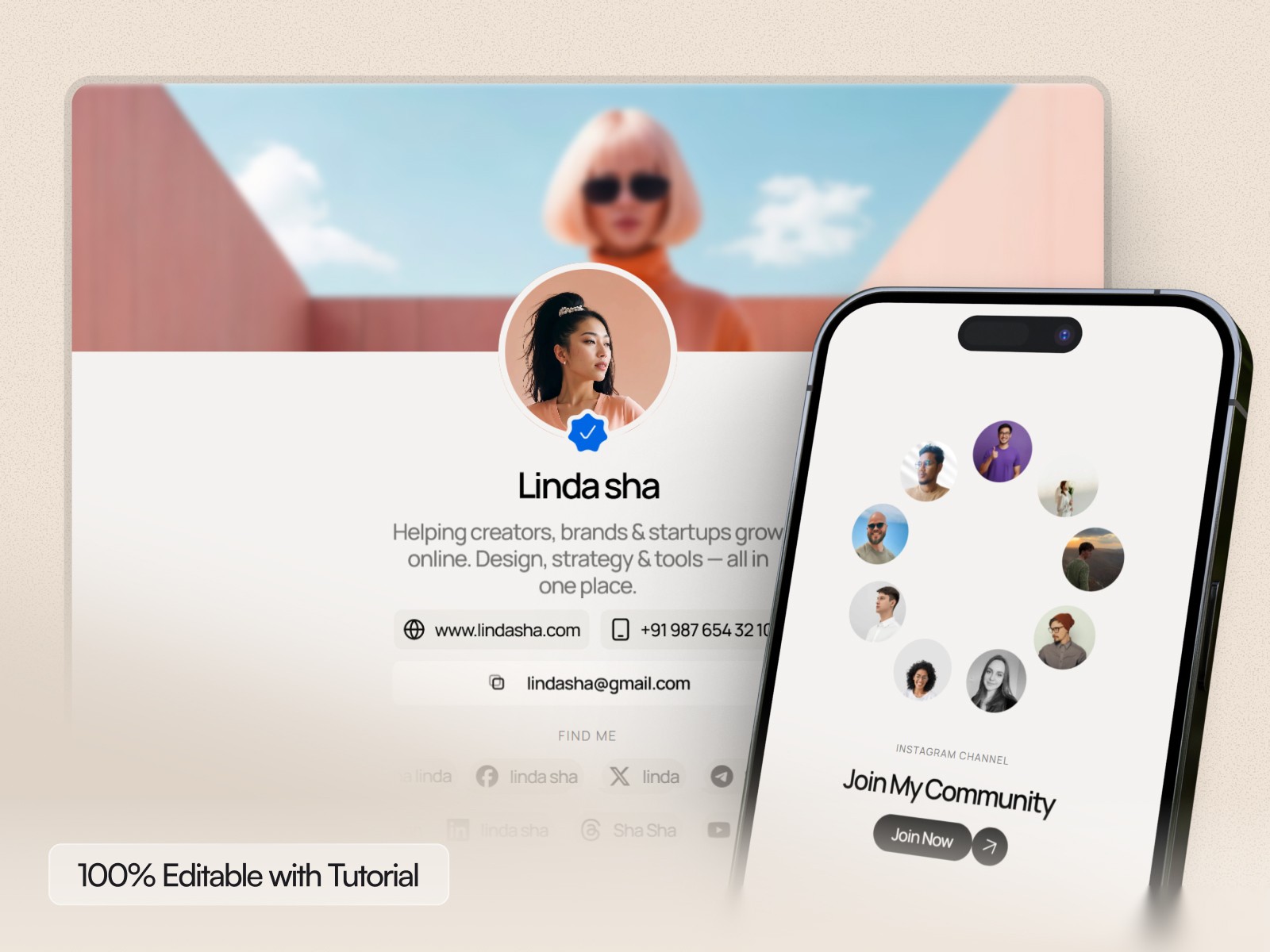 Linkpro - Link in bio framer template