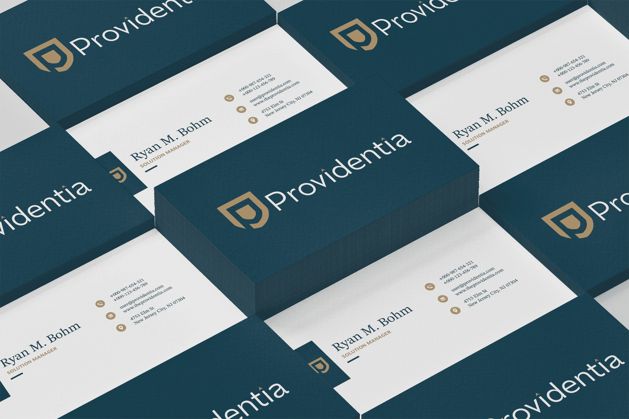 Stack of business cards