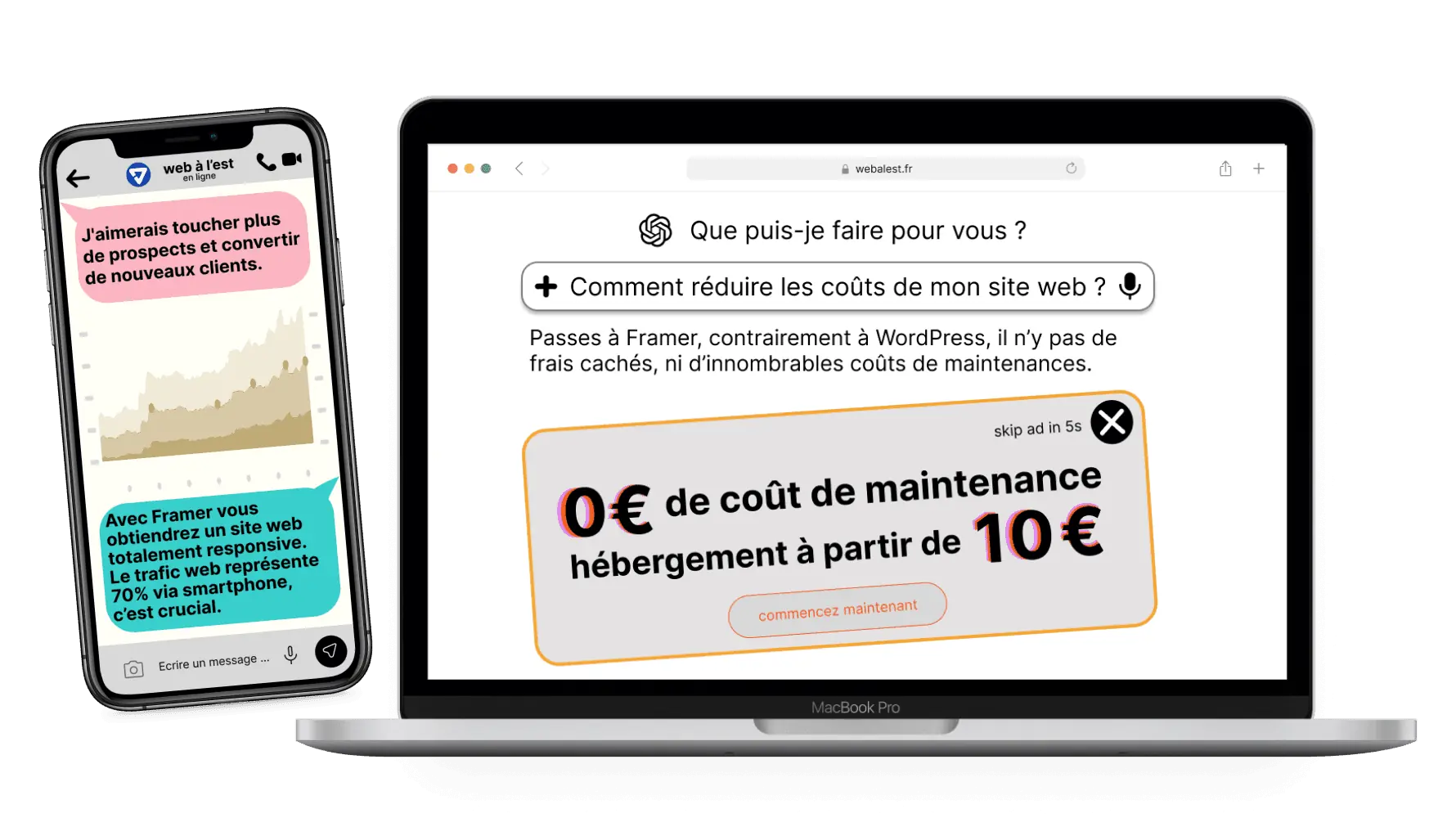 Mockup cas clients et réponses