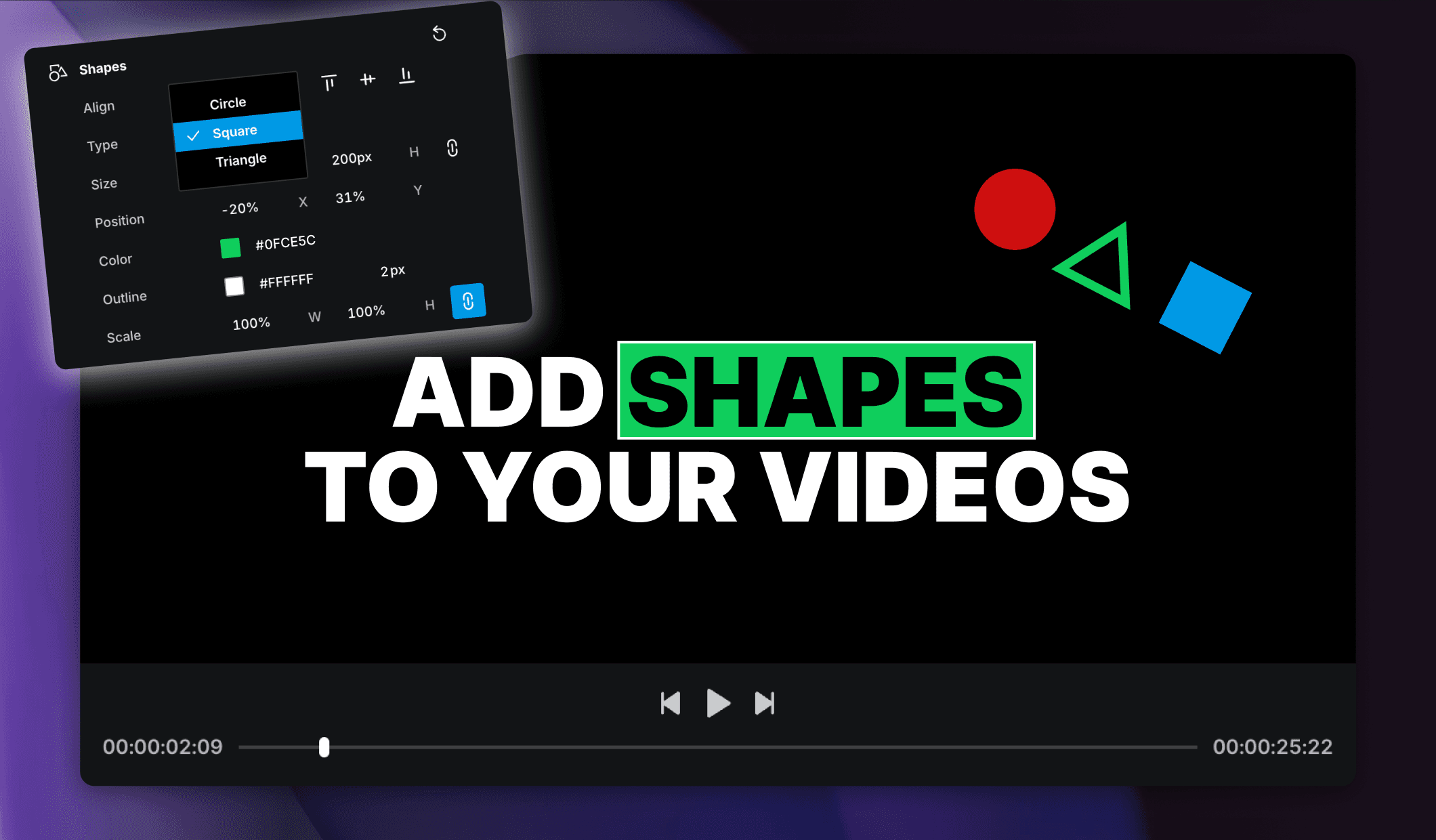 The interface of elevate.io, the online video editor.