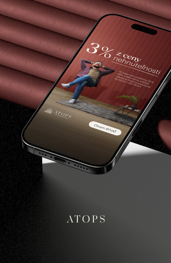 Red and black 3D cube mockup on a table