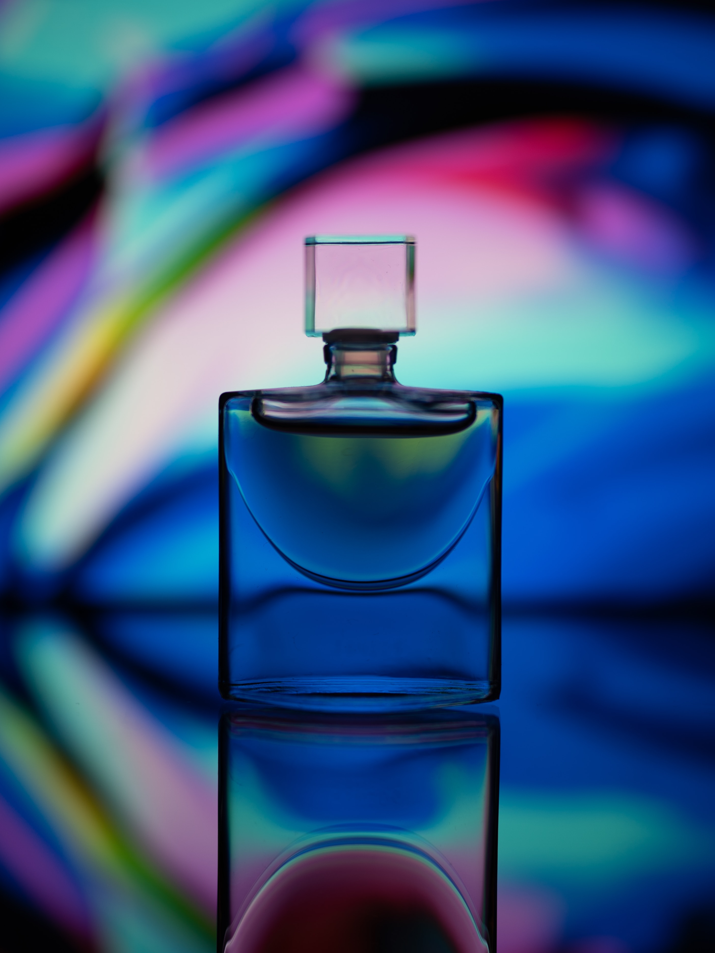 A perfume on a table