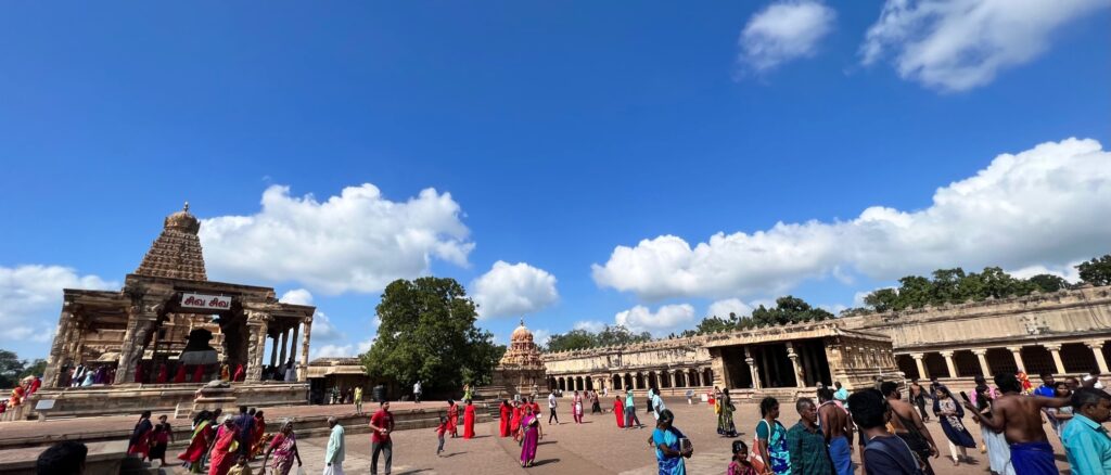 The inner precincts of the Brihadeeshwara temple of Thanjavur.