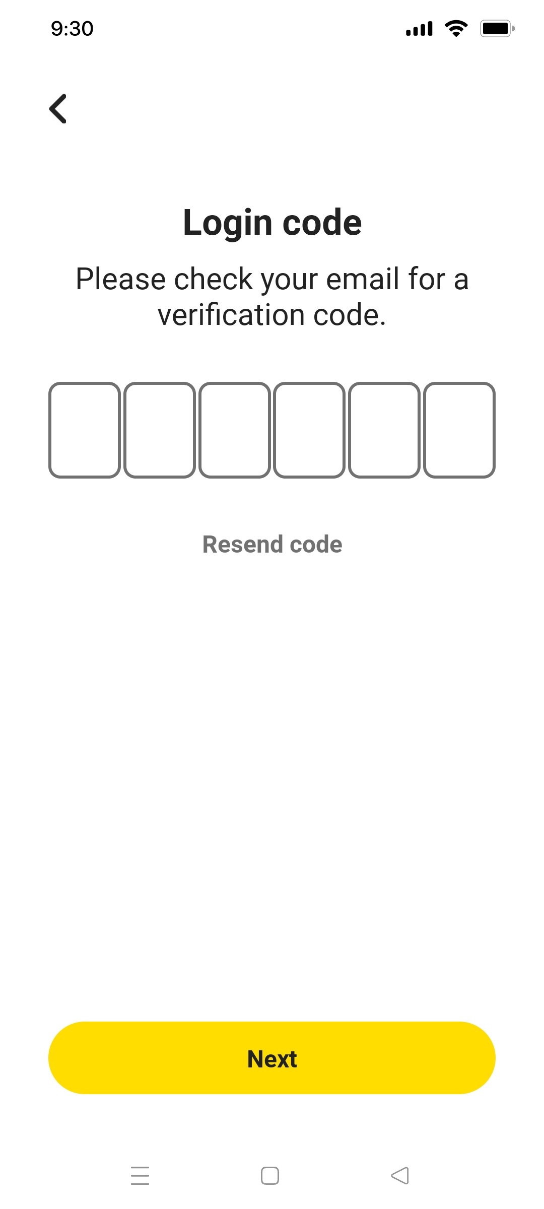 Buy me coffee enter OTP Screen 