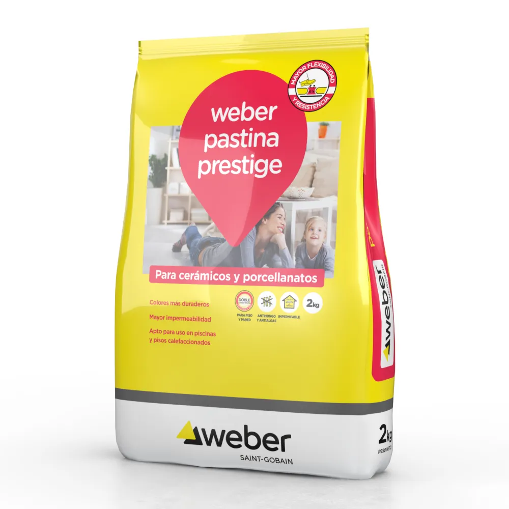 Pastina Weber Prestige 2 kg, bolsa, vista frontal