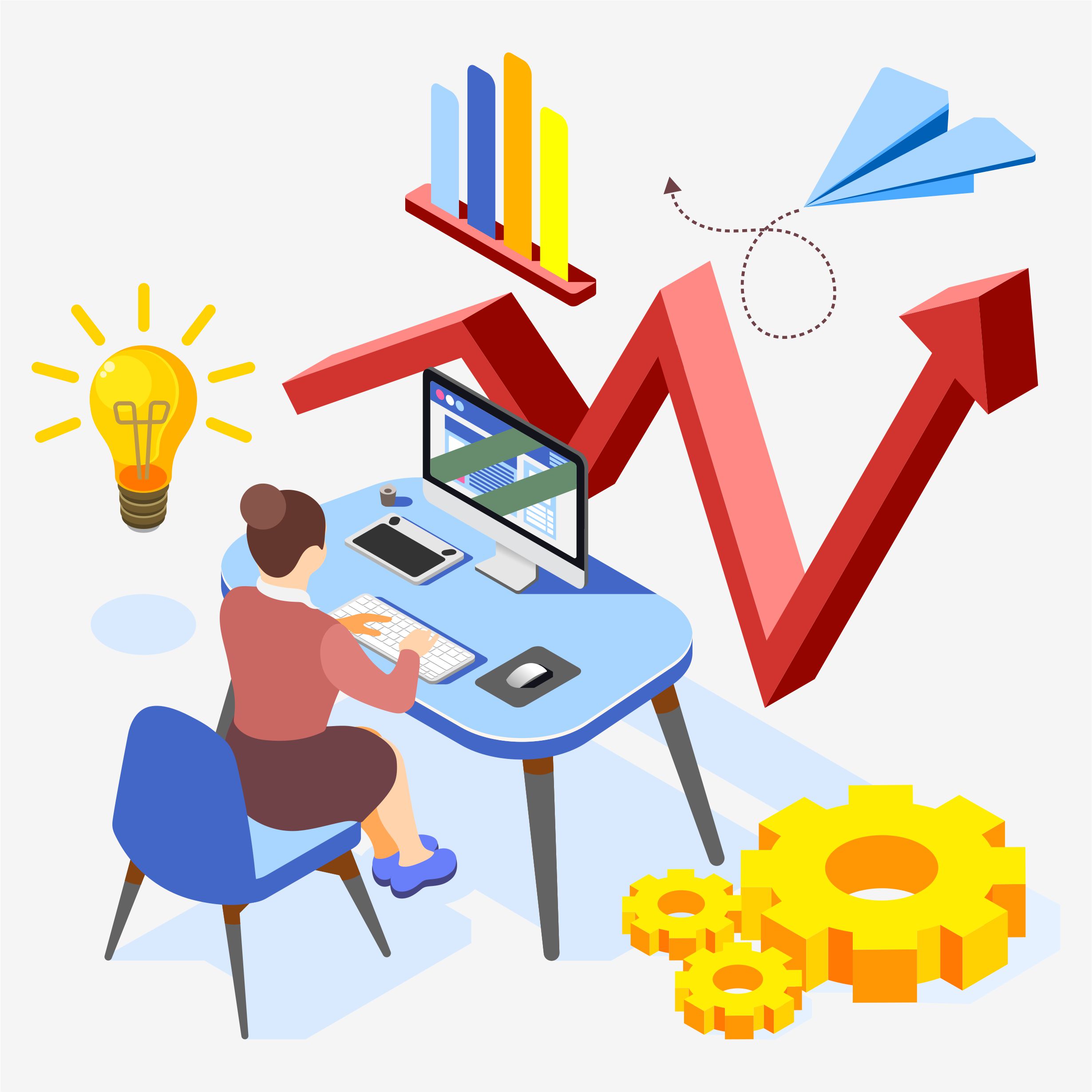 A woman wearing a purple sweater holds a green smartphone and smiles warmly under a clear blue sky, conveying happiness and connectivity.