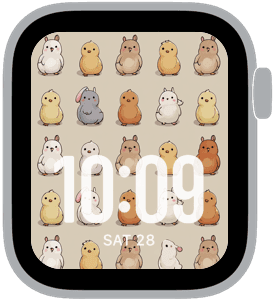 soft critters Apple Watch face preview 1 featuring spring.