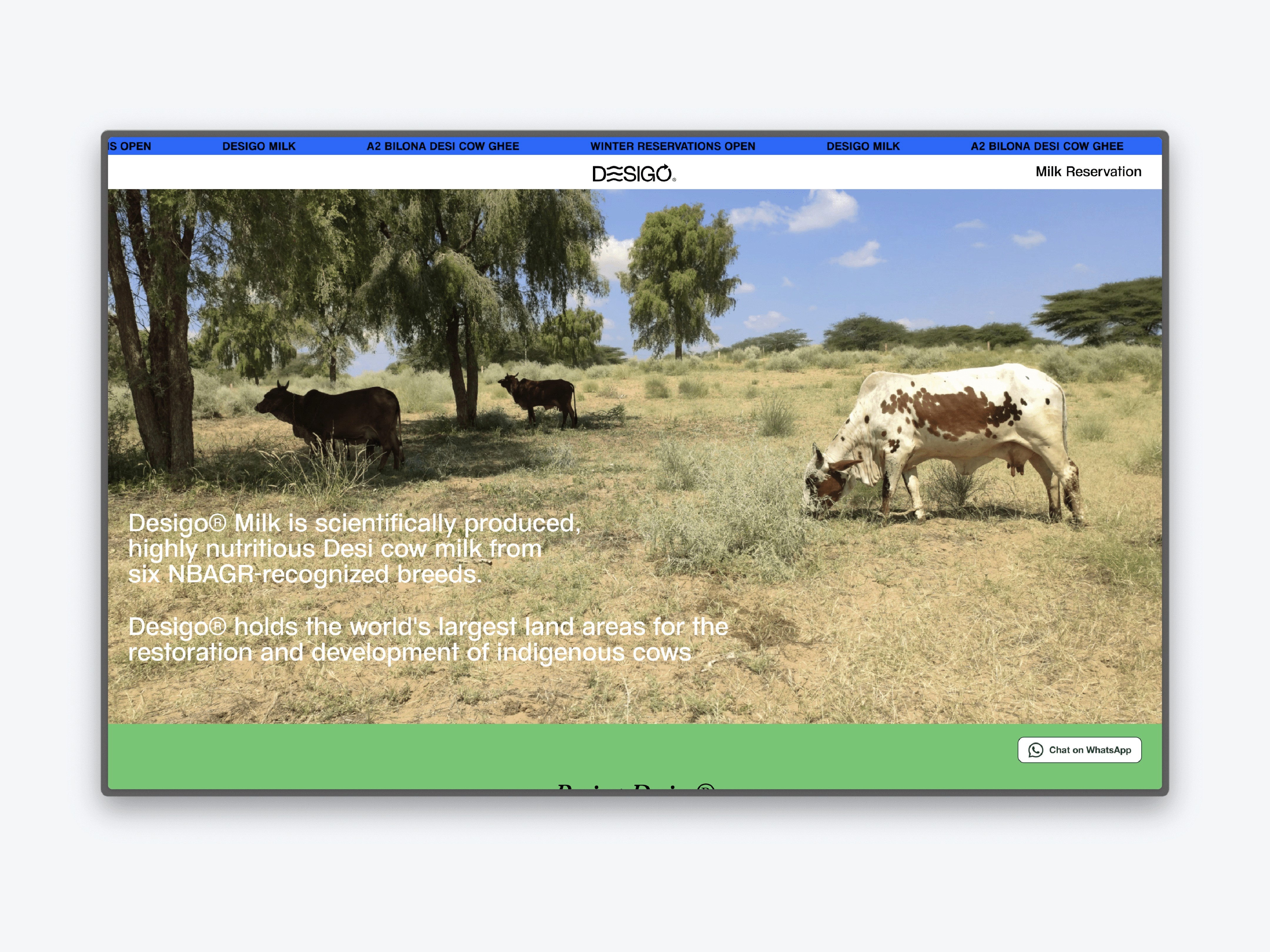 Kartik Galhotra | Desigo Milk | Sloth Thinkers | Collaborated with Sloth Thinkers’ designers to craft a visually stunning, high-impact website experience that showcases Desigo Milk’s journey, process, and premium dairy offerings.