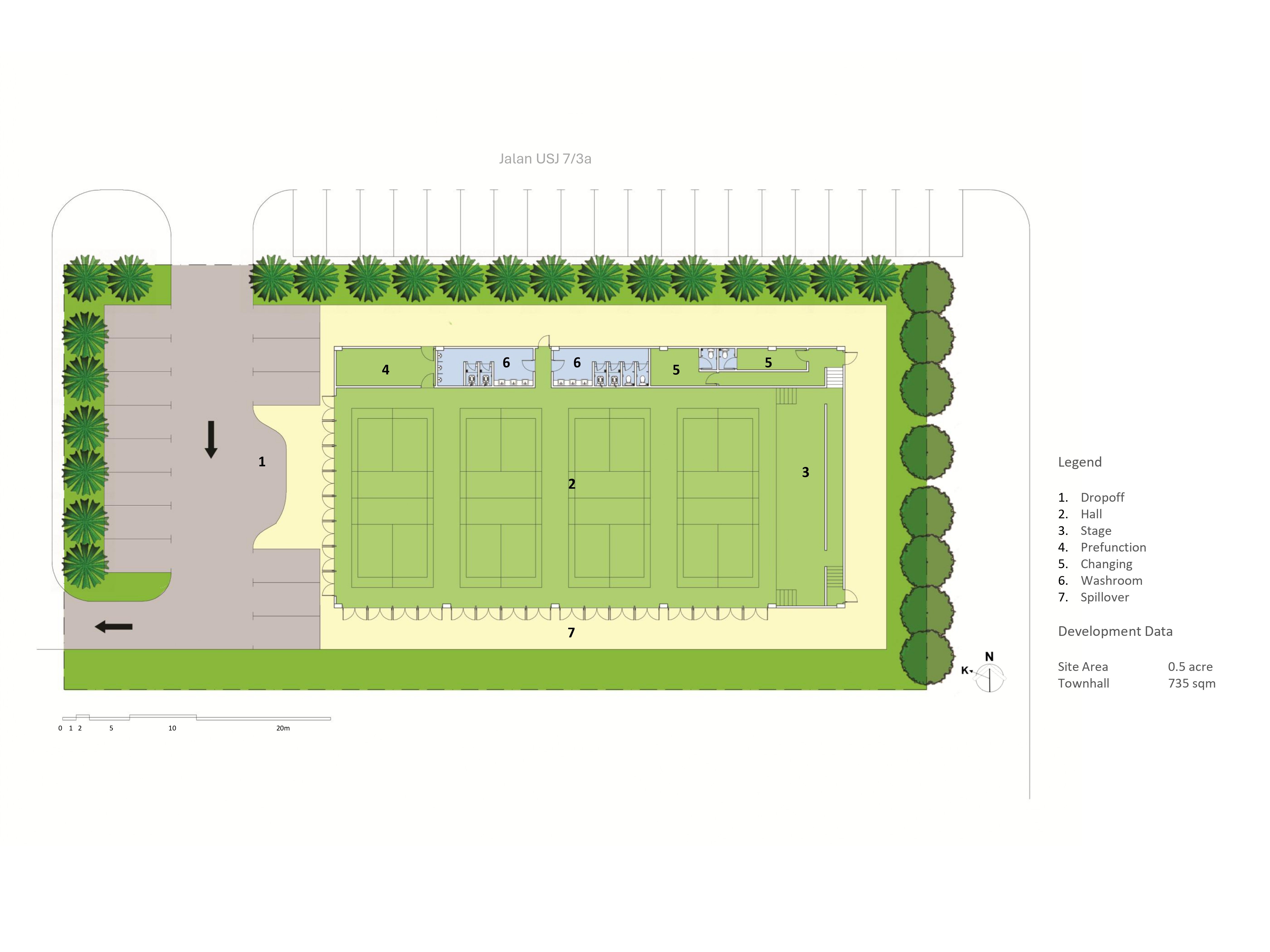 Architectural drawings of MPSJ Town Hall USJ7 project by Asima Architects