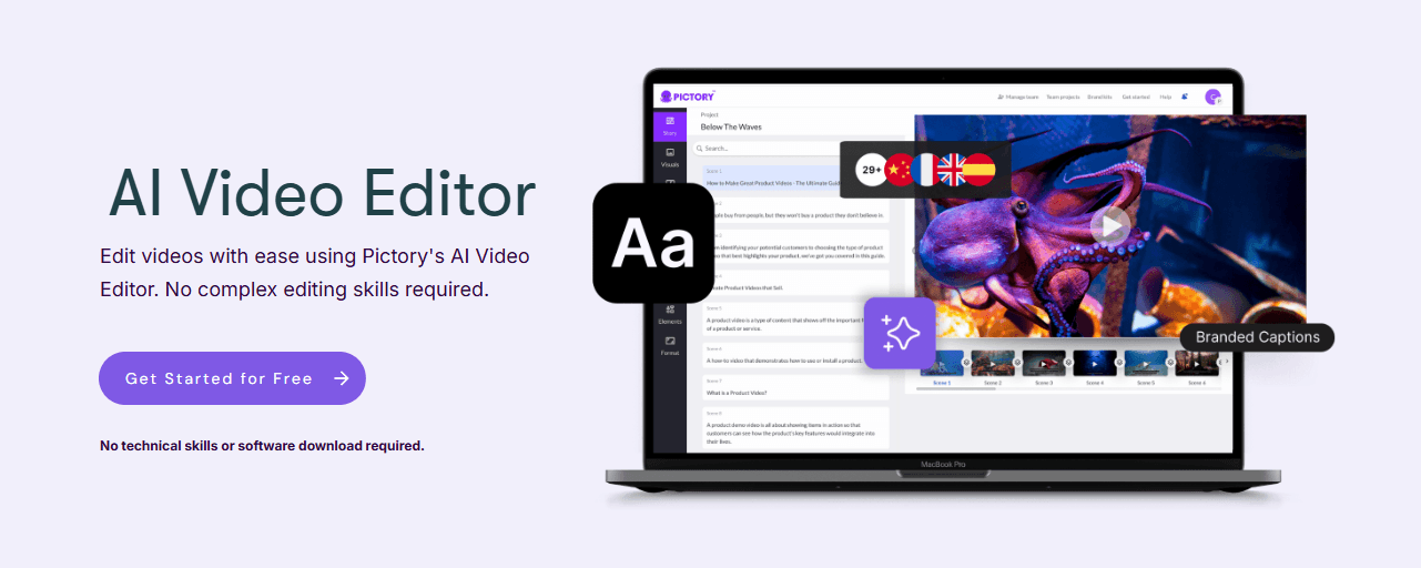 AI Video Editor pictory AI