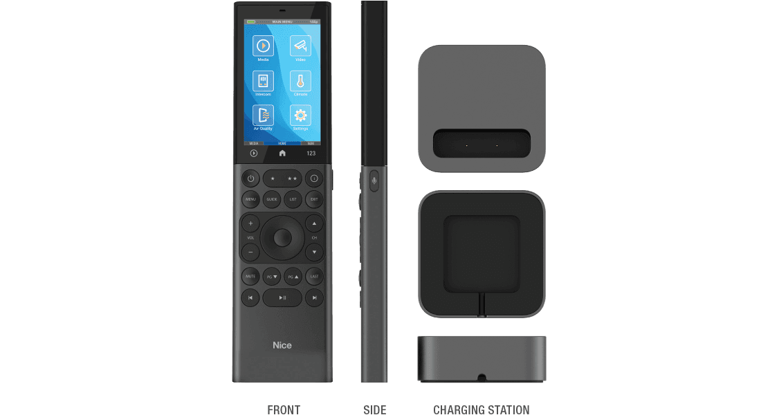 Smart remote and charging station.