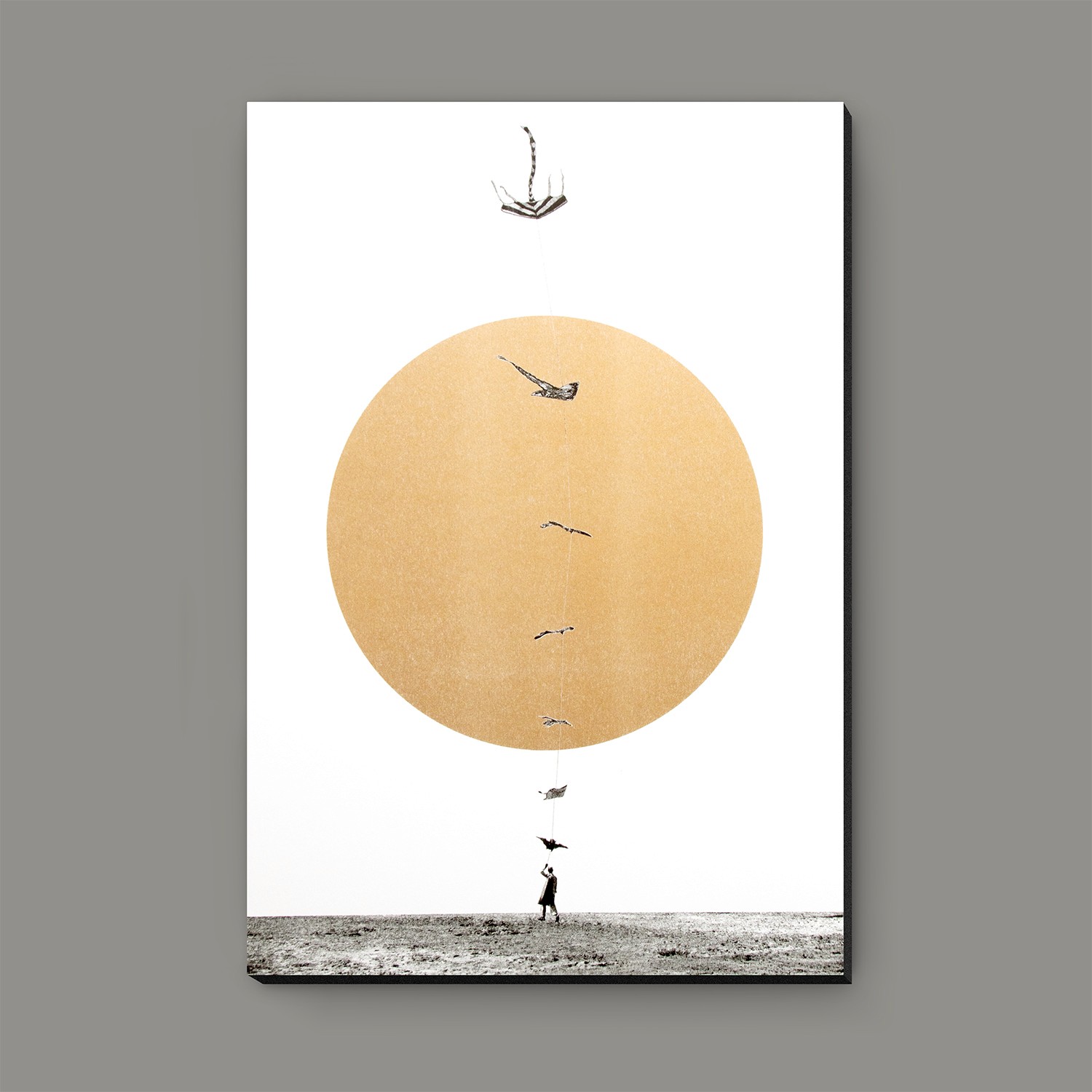 man with kites