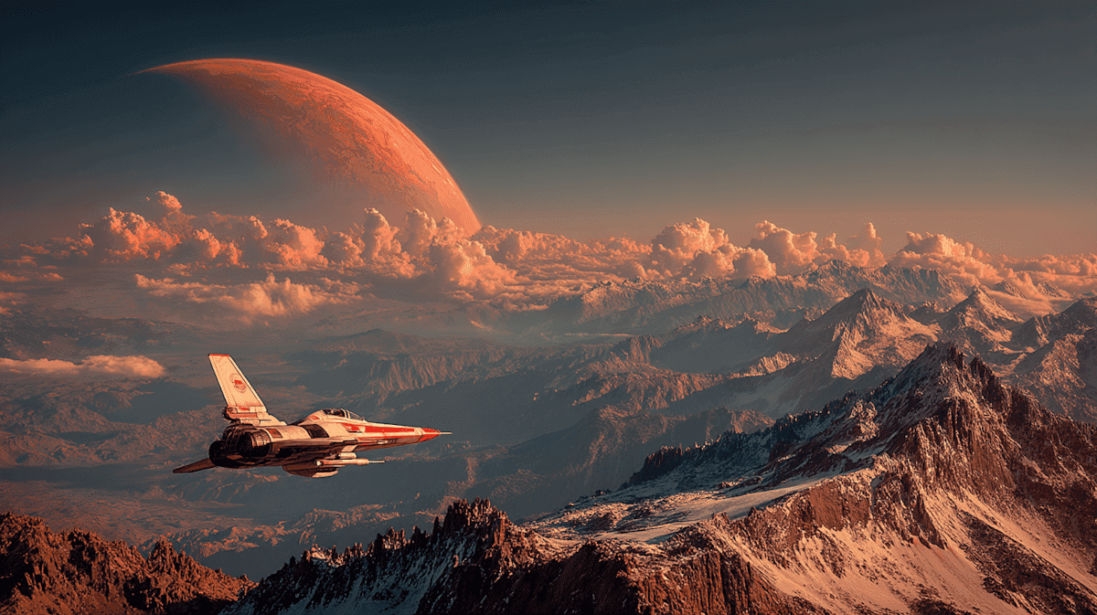 Futuristic Spacecraft Scene