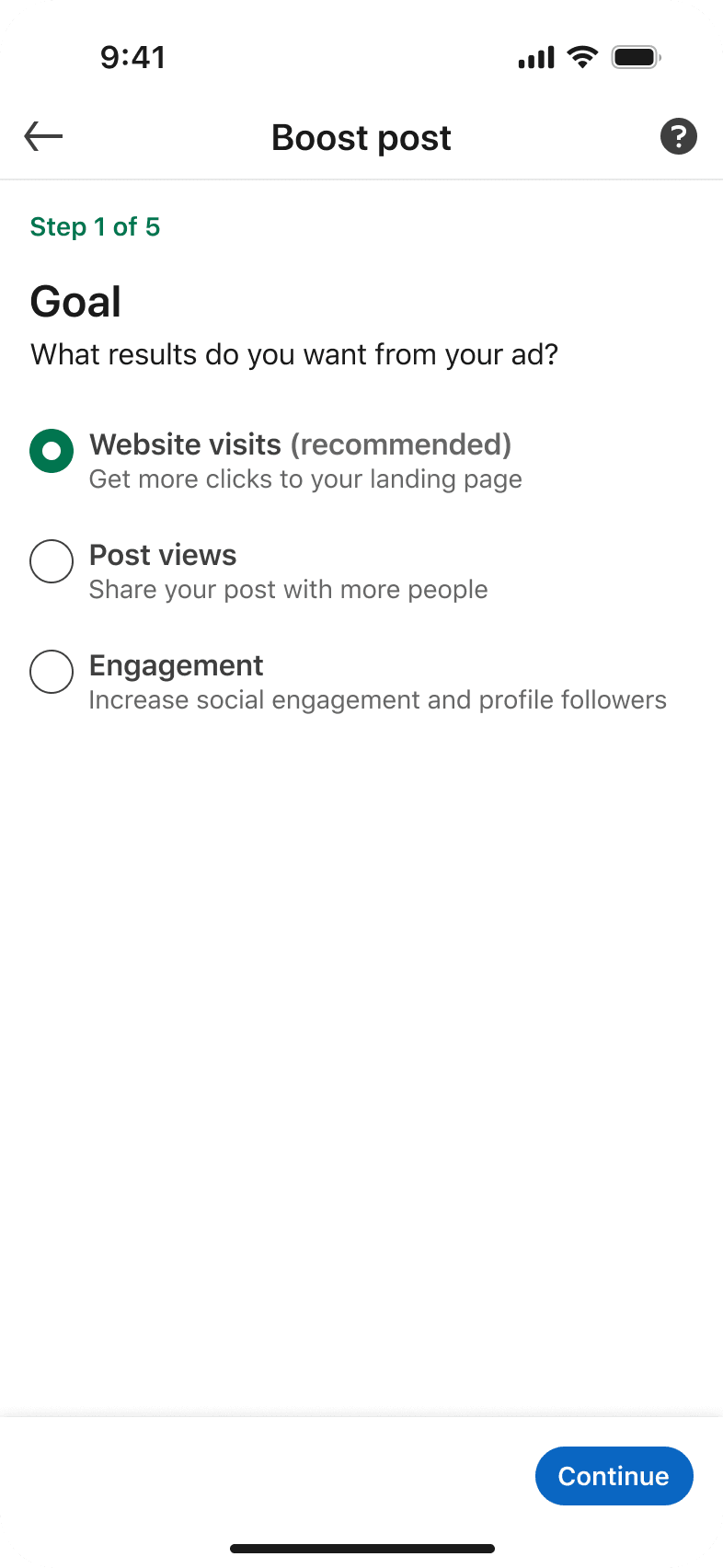 LinkedIn stepped Boost concept