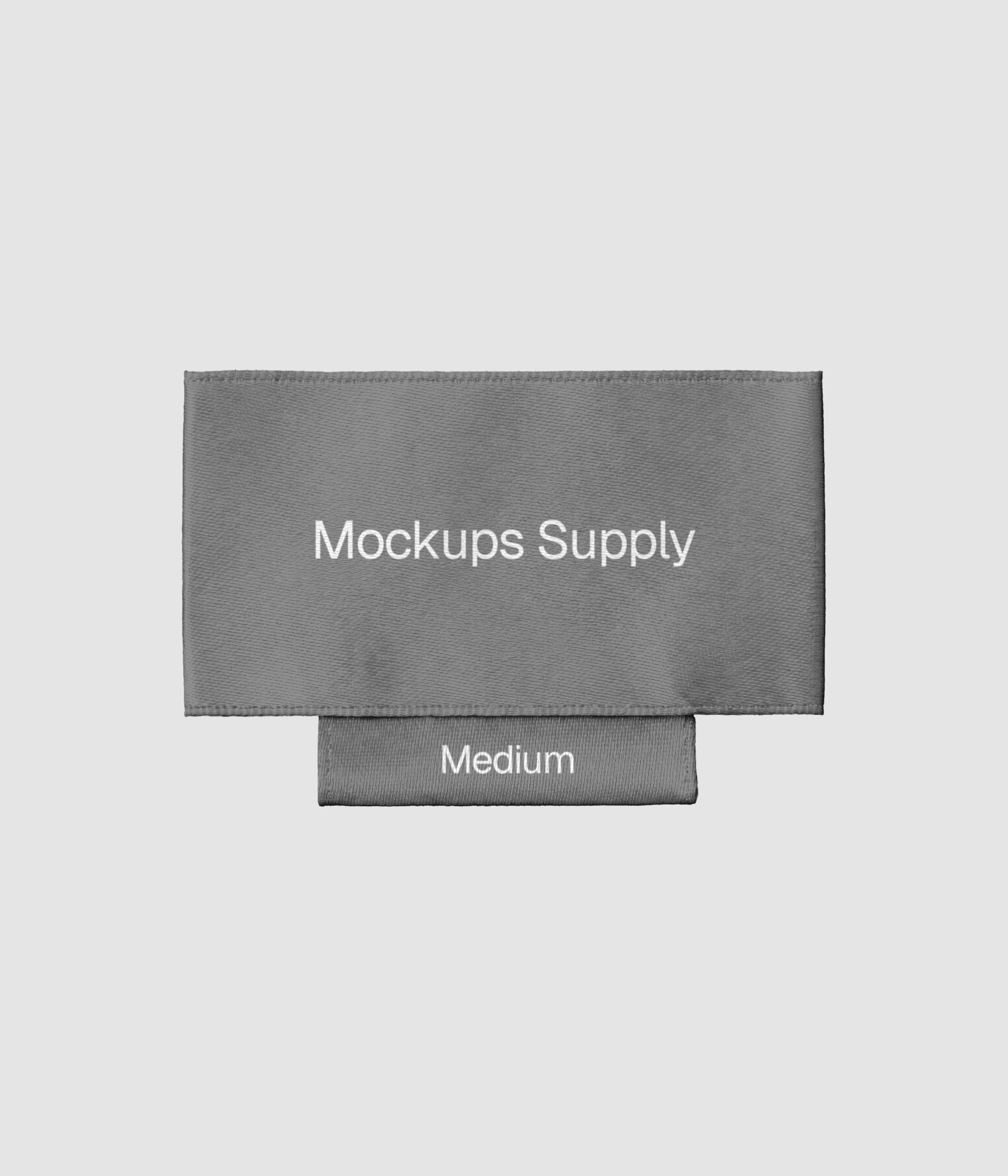 Satin garment label mockup download PSD