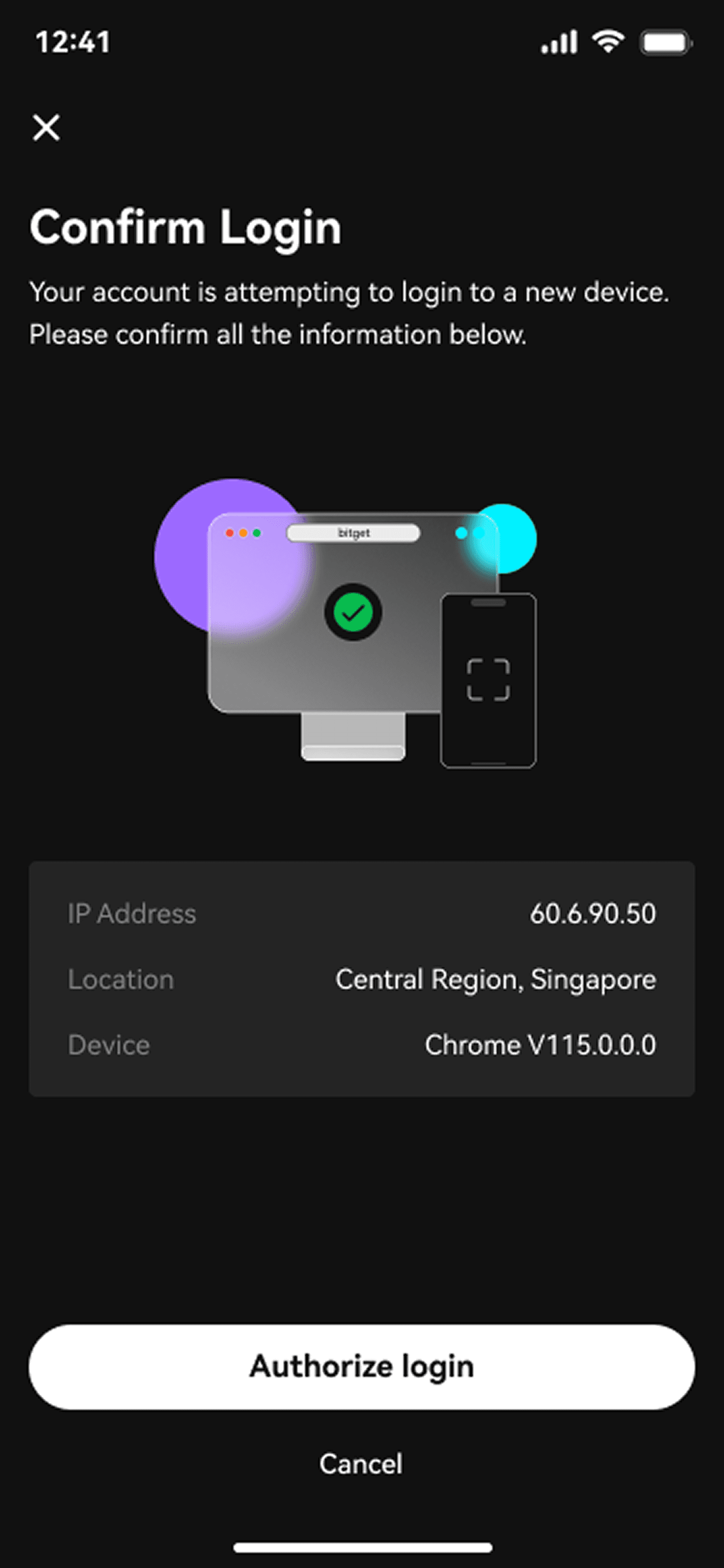 Bitget screen 3