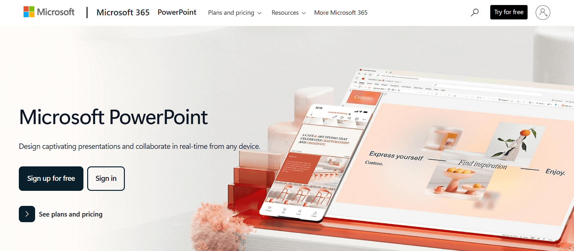 Microsoft Powerpoint landing page image