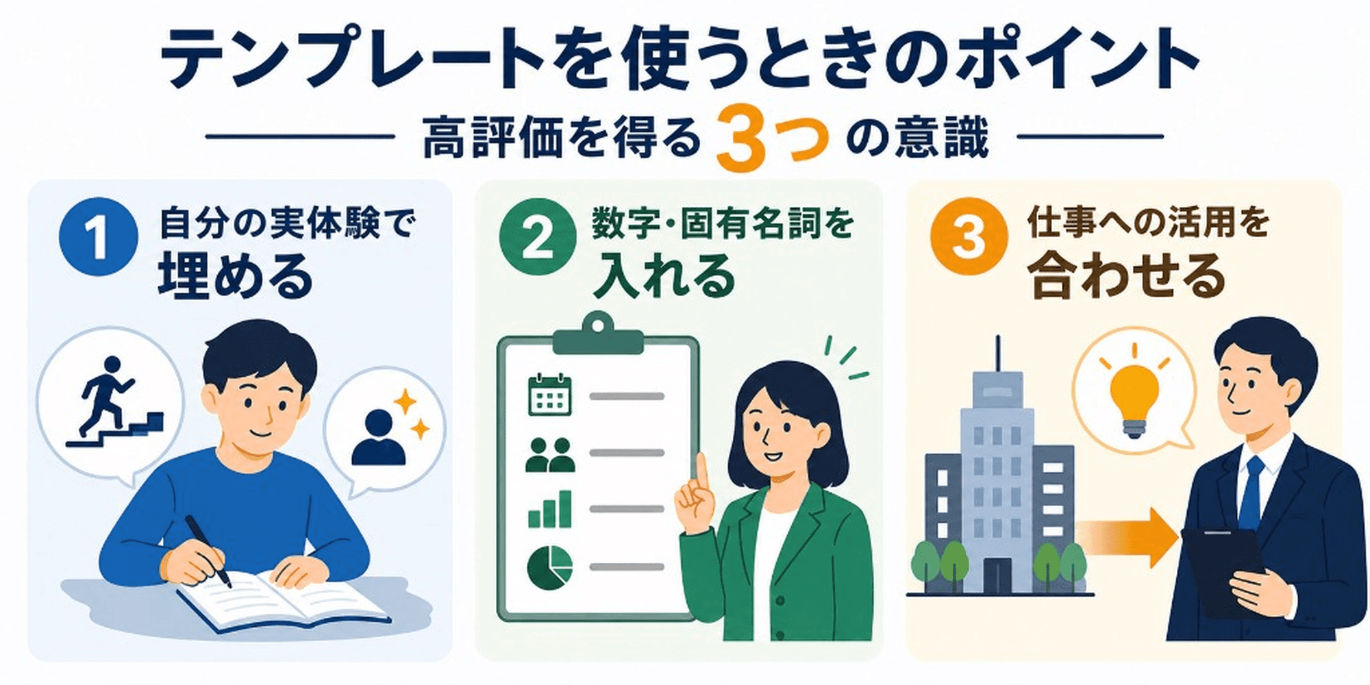 テンプレートを使うときのポイント 高評価を得る3つの意識