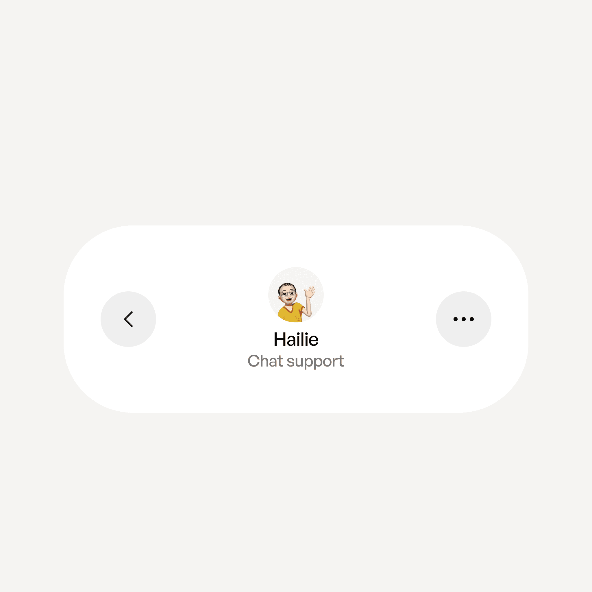 Chat header ui component