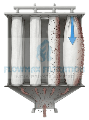Pulse jet filtration working image