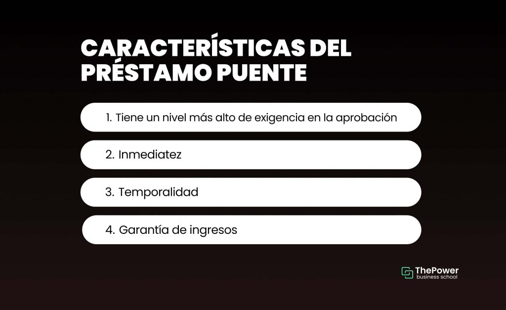 Características del préstamos Puente